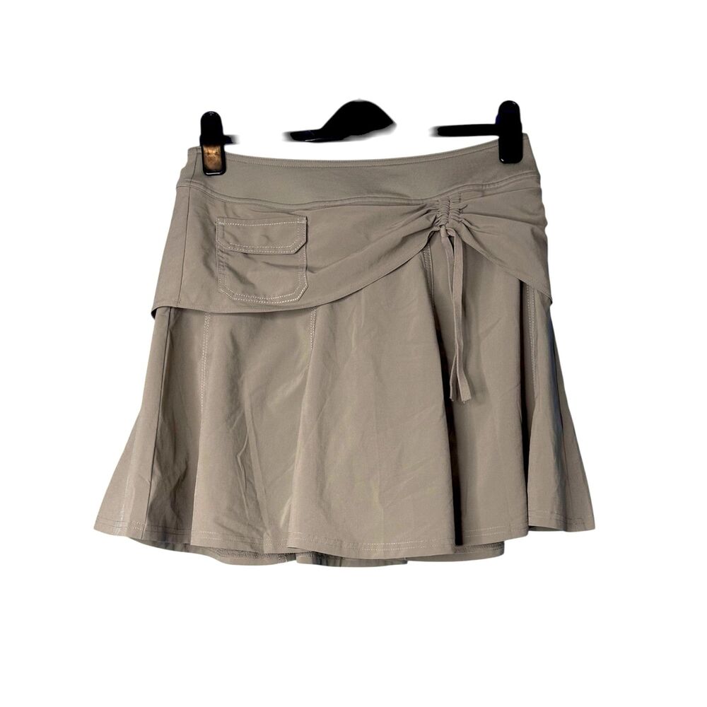 Athleta Womens Wherever Skort Sz 4 Y2K 2000s Flowy Aline Neutral Activewear Gym